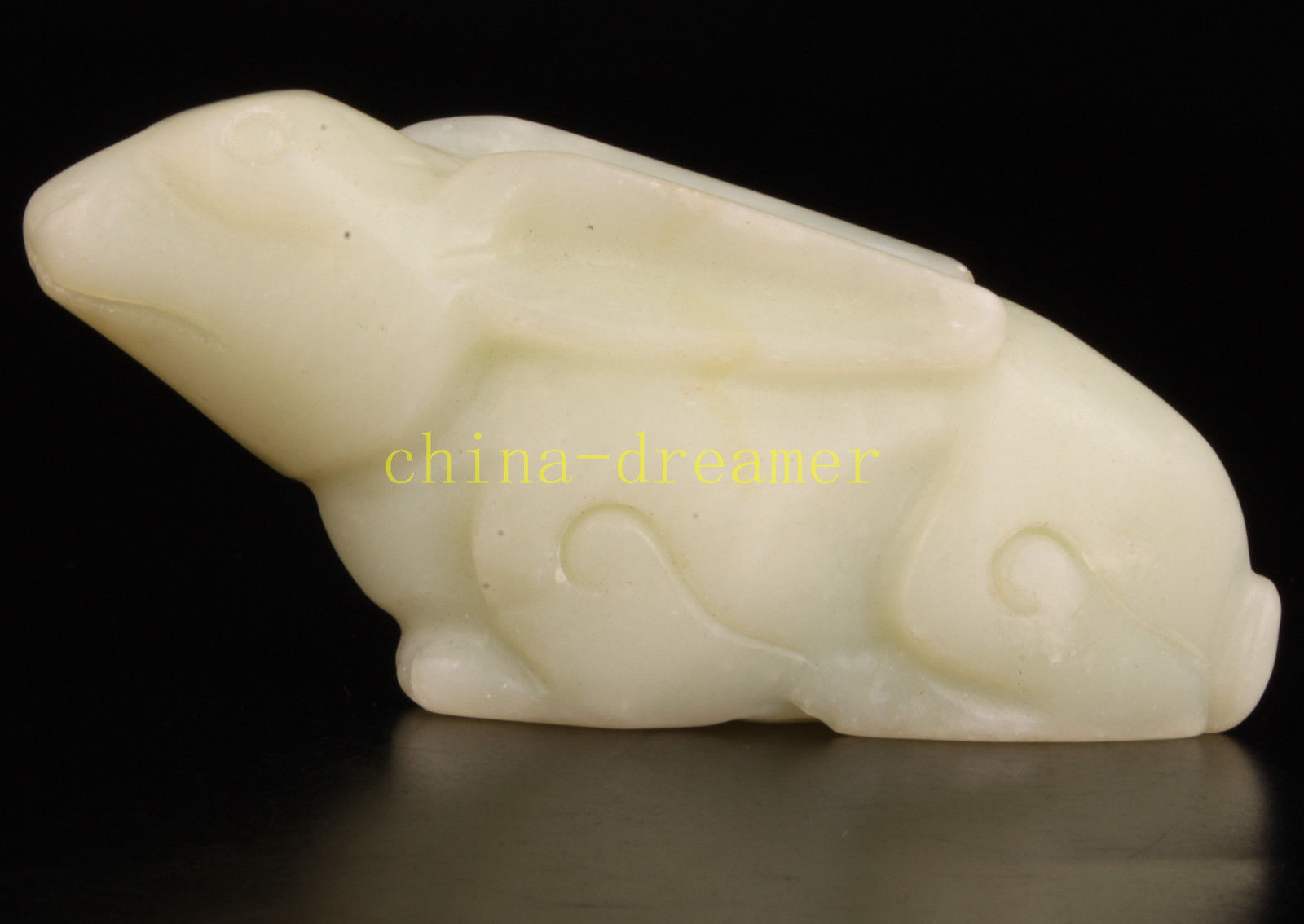JADE ANIMAL STATUE FIGURINE NOBLE RABBIT GIFT DECORATION COLLECTION