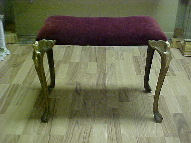 Antique Early 20th Century Cabriole Cast Iron Leg Vanity Piano