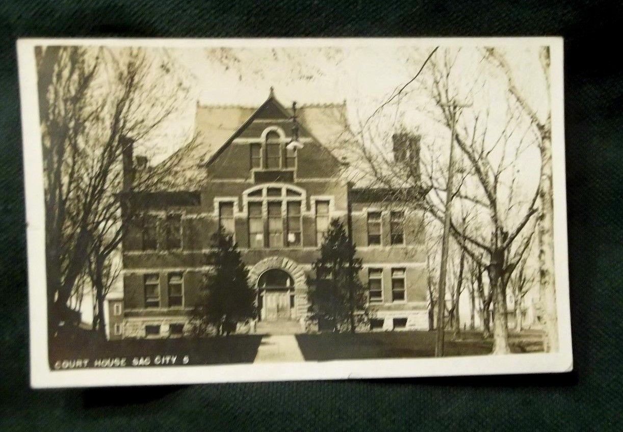 1908,COURT HOUSE,SAC CITY,IOWA,REAL PHOTO Antique Price Guide Details Page