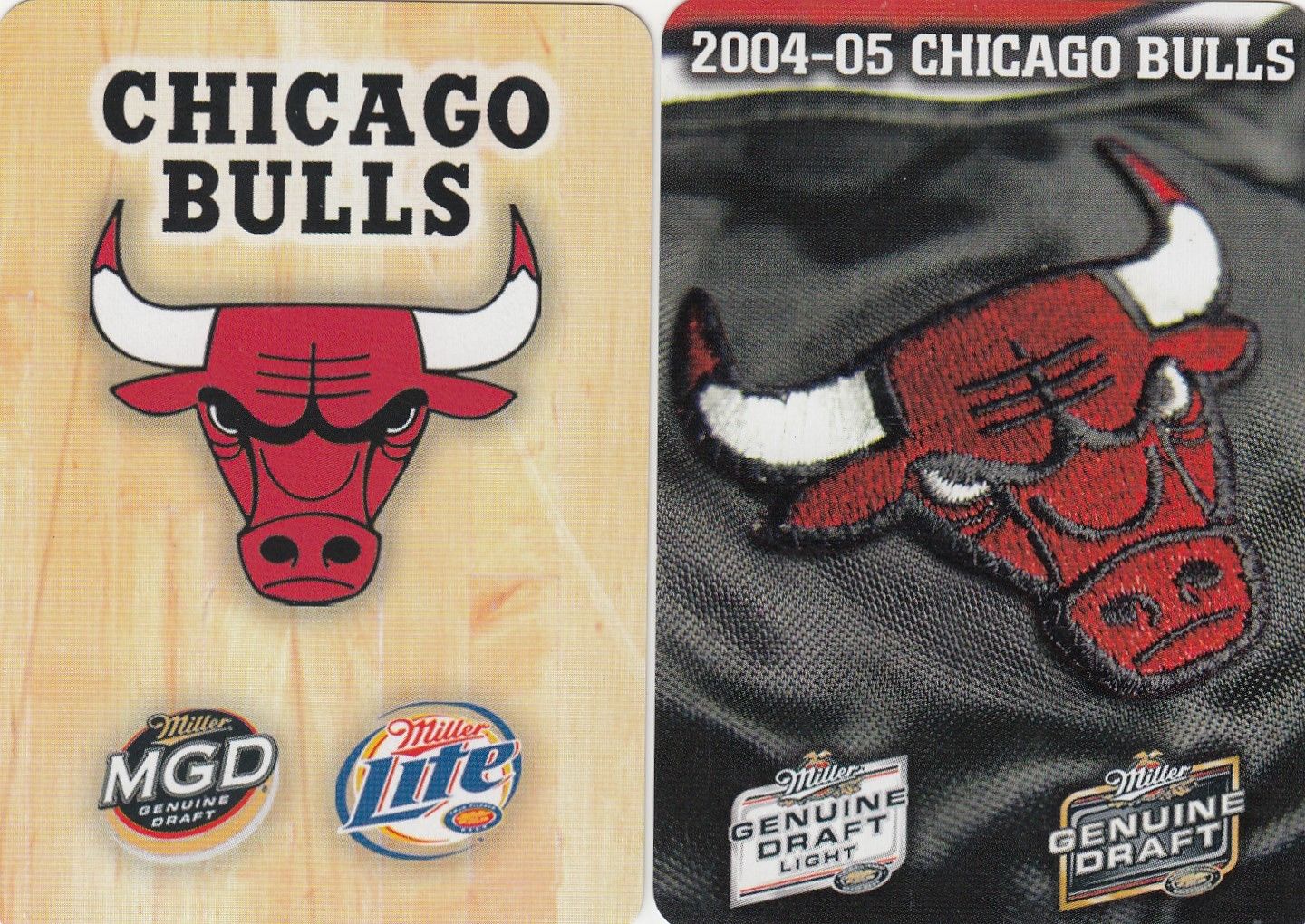 Alcohol Ads Chicago Bulls Miller 2 Single Vintage - 
