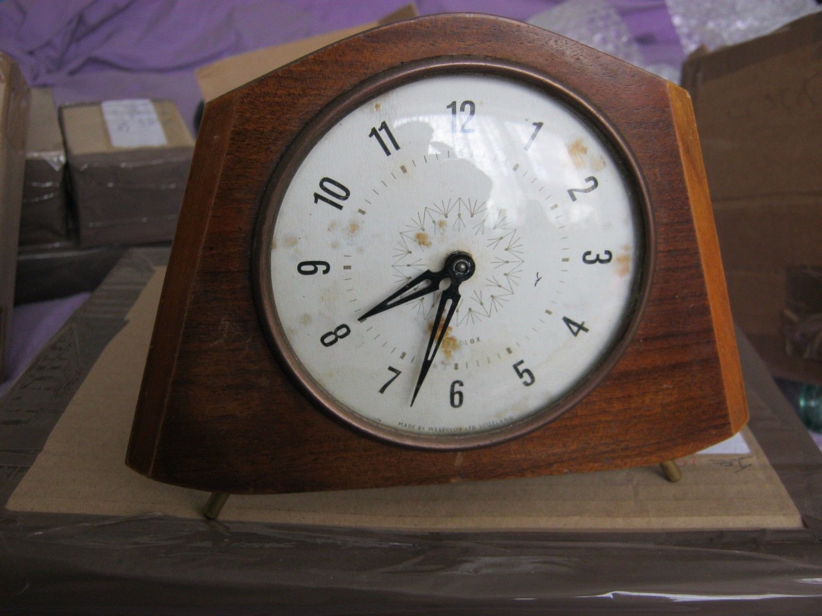 Antique westclox 24 HR Wind Up Clock in good working order keeps good