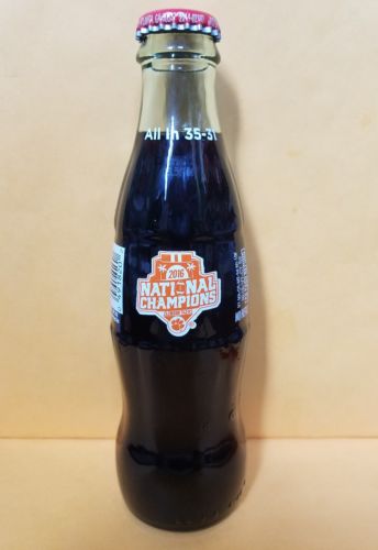 Coca Cola Clemson Tigers 2016 National Championship Coke Bottle 8 oz ...