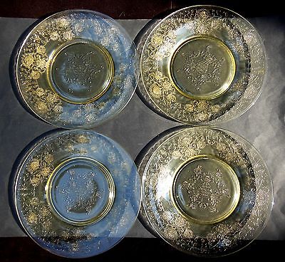 Hazel Atlas Florentine Poppy Yellow Depression Glass Dinner