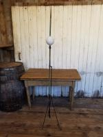 Antique Barn Lightning Rod W Milk Glass Ball Vintage Farm Tool