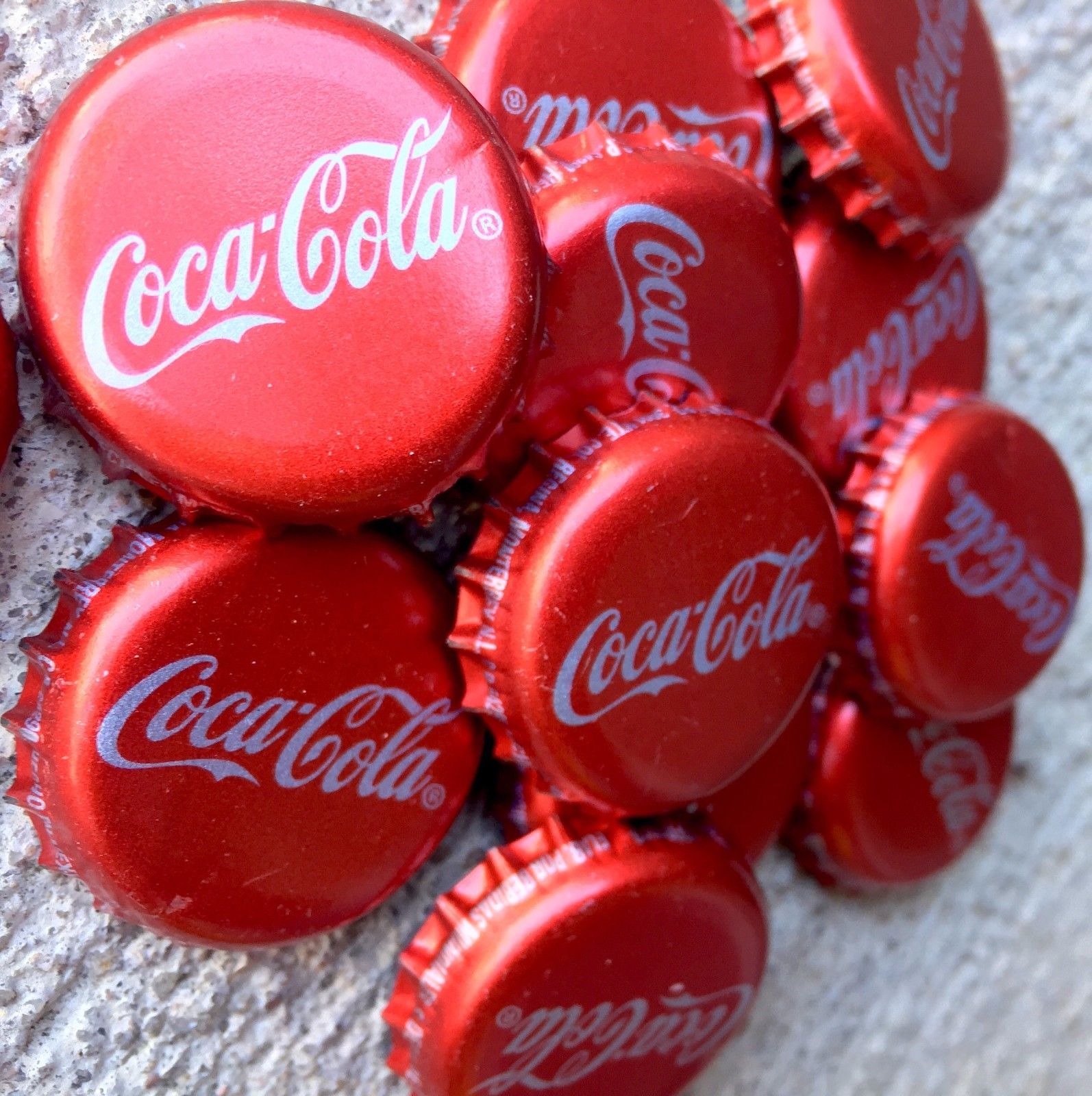 25 Coca Cola Mexican Coke Metal Bottle Caps, used & clean for