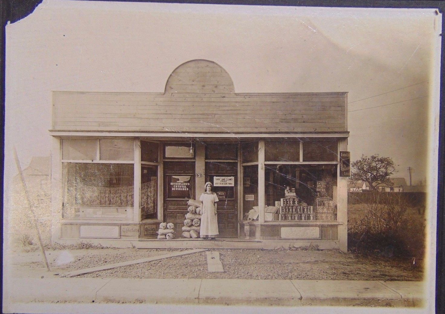 ANTIQUE PHOTO, "JACK MYERS STORE" HAMILTON ONTARIO, COKE SIGNS