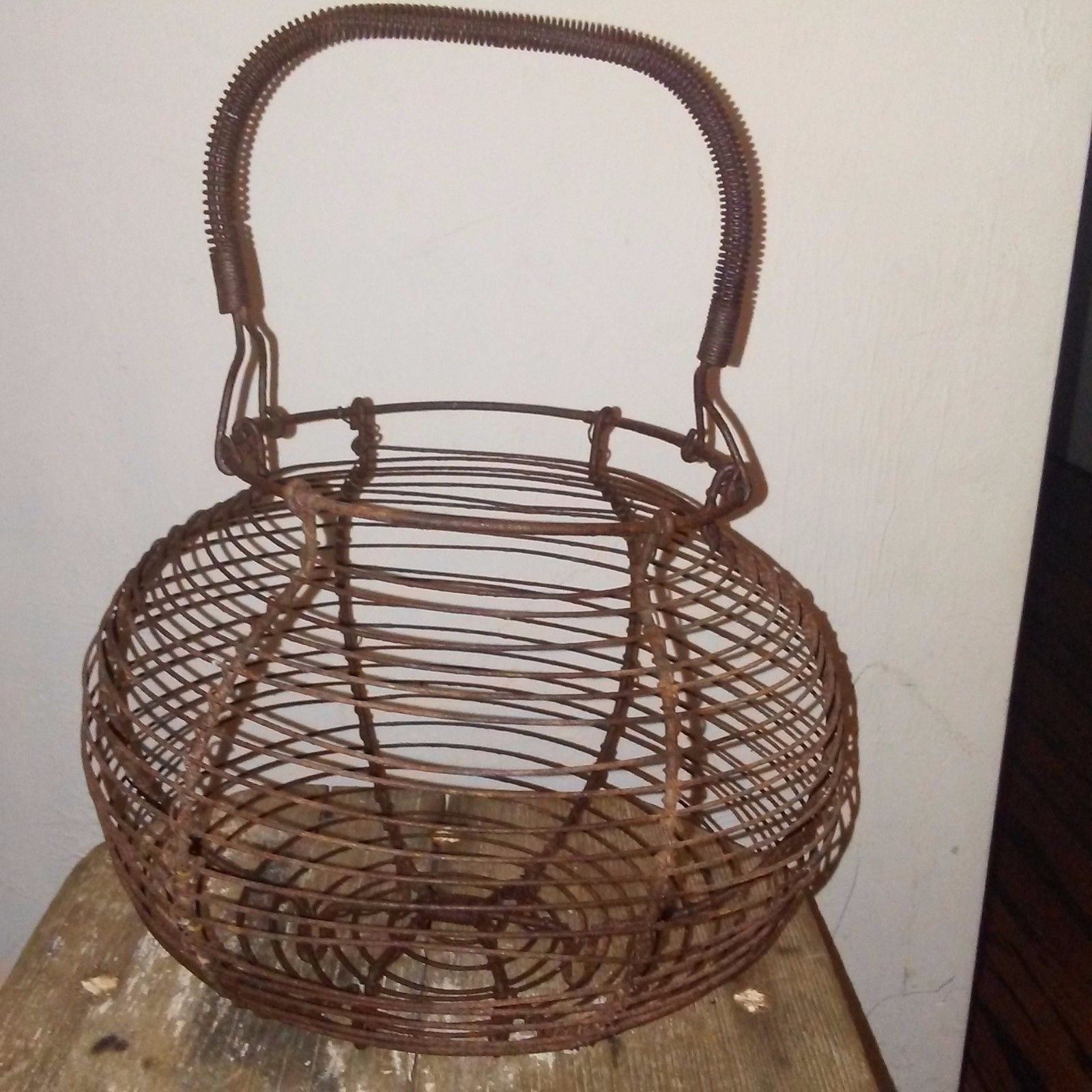 antique wire french style egg basket Antique Price Guide Details Page