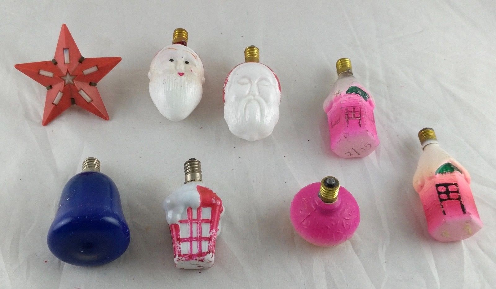 Set of 8 Vintage Milk Glass Christmas Light Ornaments Antique Price