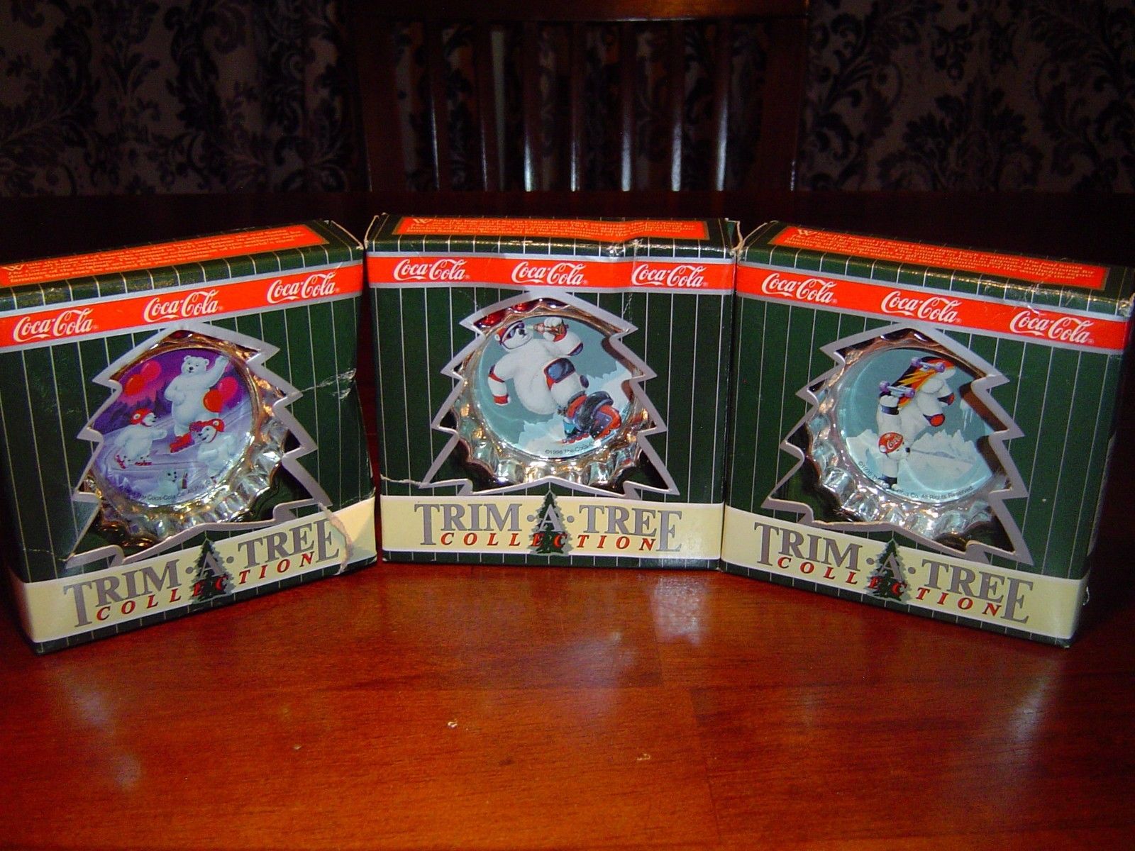 nice lot of 3 polar bear coca cola christmas ornaments hummel christmas ornaments price guide