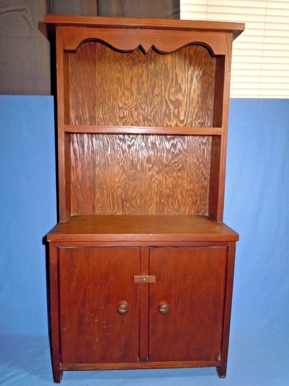 Antique Miniature 24" Hutch Cupboard Doll Child Salesman Sample