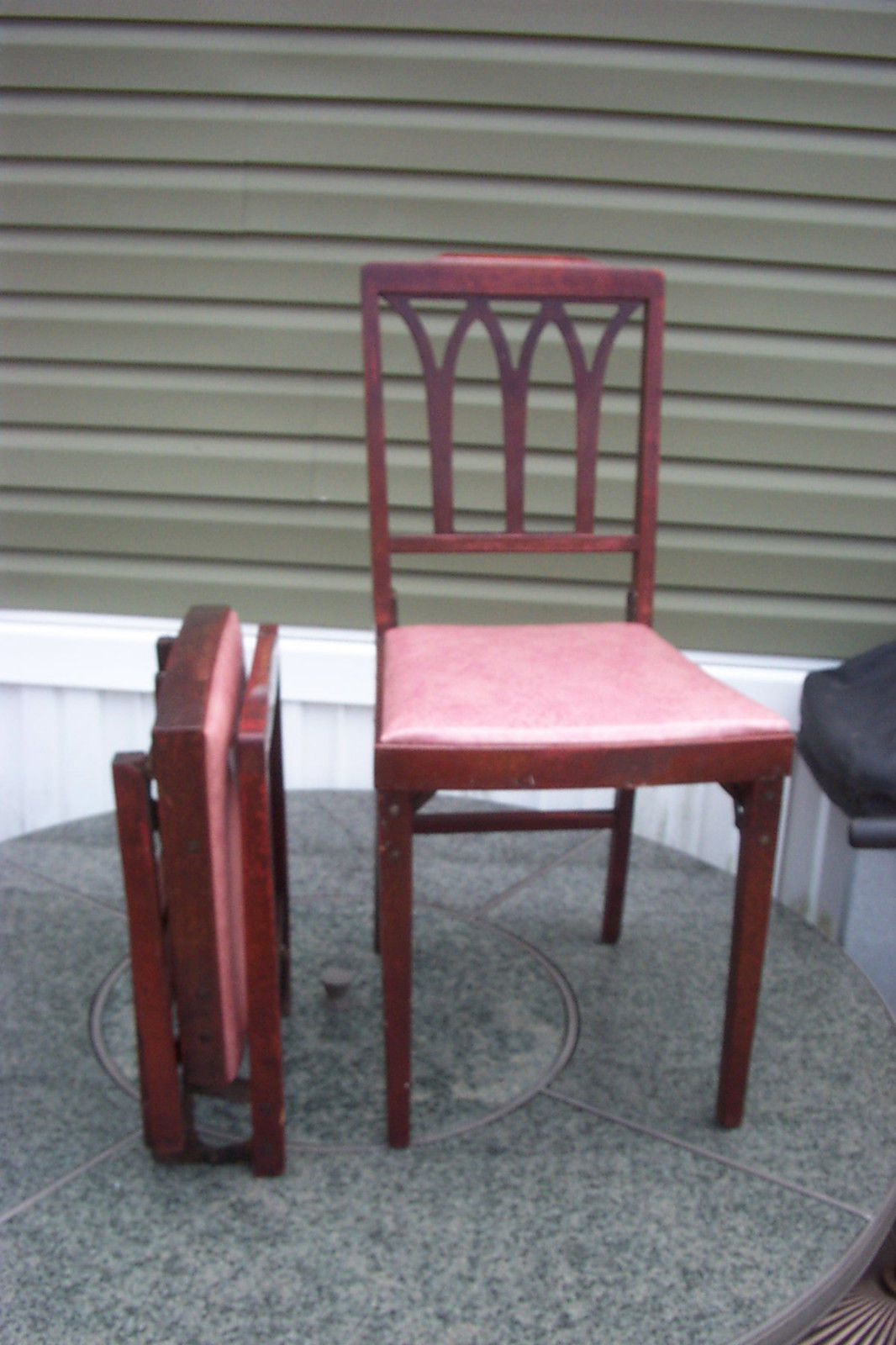 PAIR of LEG O MATIC Folding Vintage Chairs -- Antique Price Guide