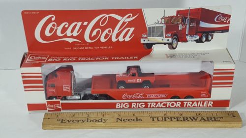 Hartoy Coca Cola Team Turbo Rig Semi Tractor Trailer Pickup Cabover COE ...