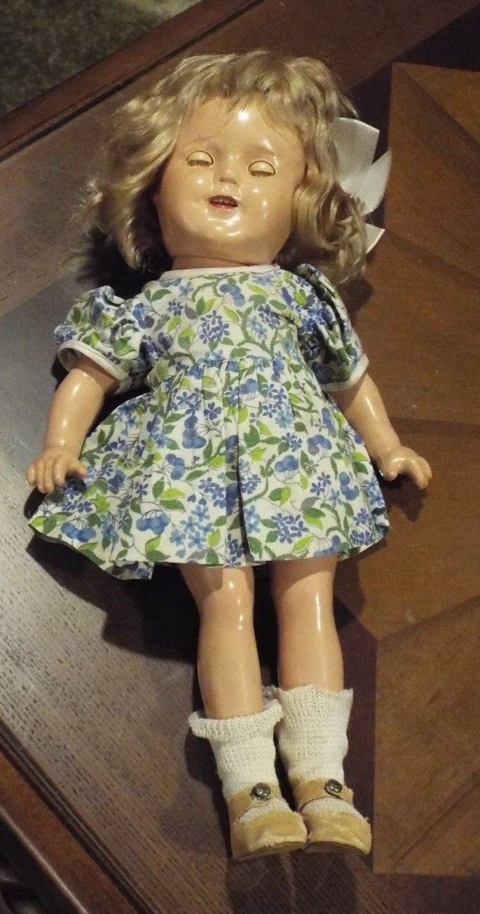 Antique 1930 S Ideal Composition Shirley Temple Doll Orig Clothes Exc Condition Antique