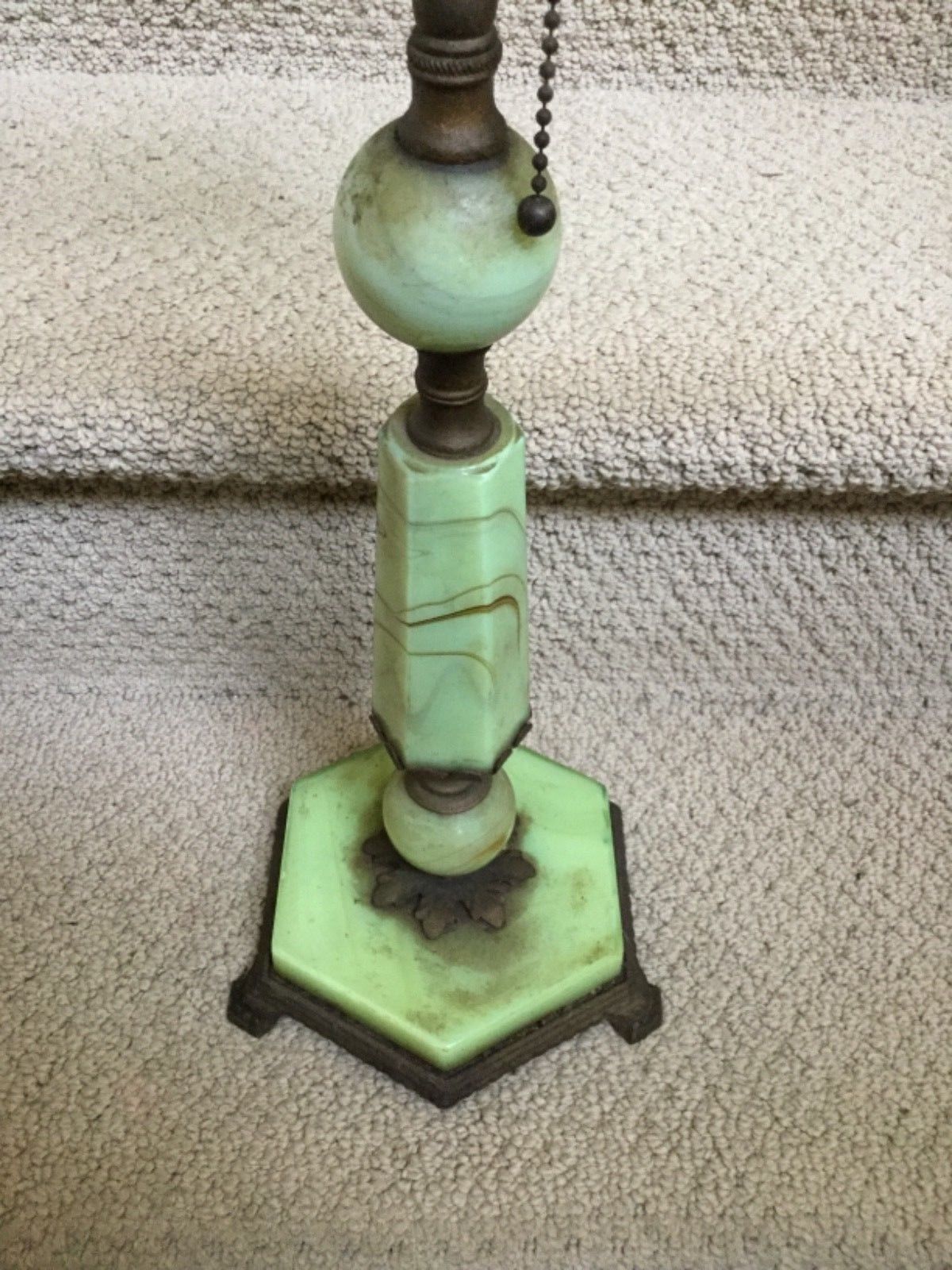 Nr Antique Art Deco Green Onyx Akro Agate Jadeite Glass