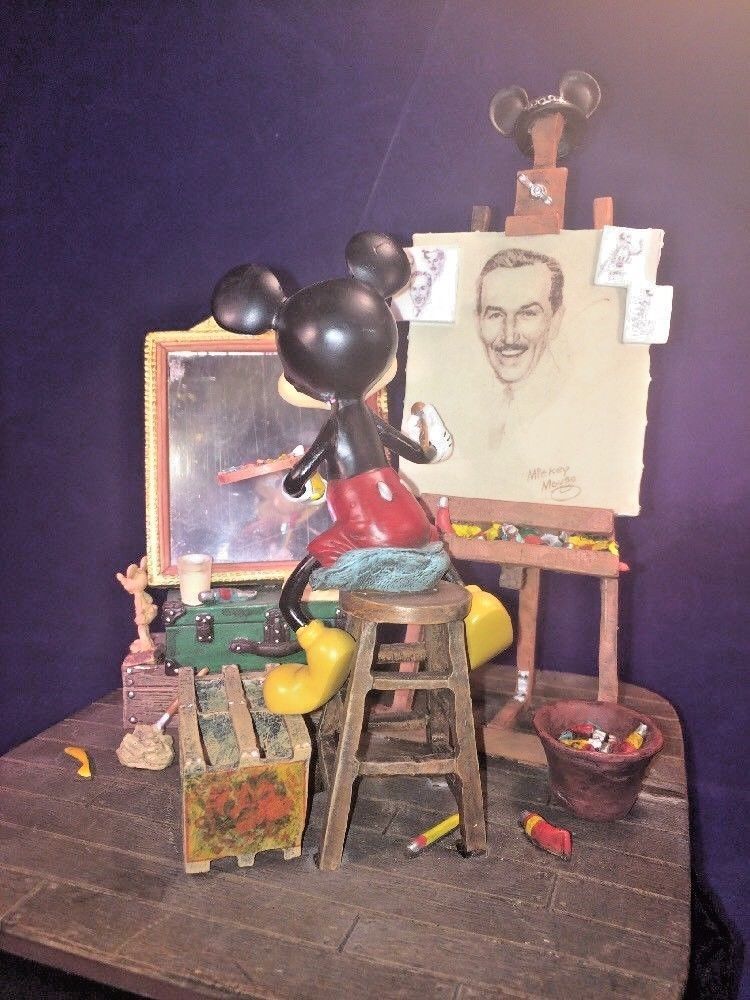 mickey mouse painting walt disney figurine