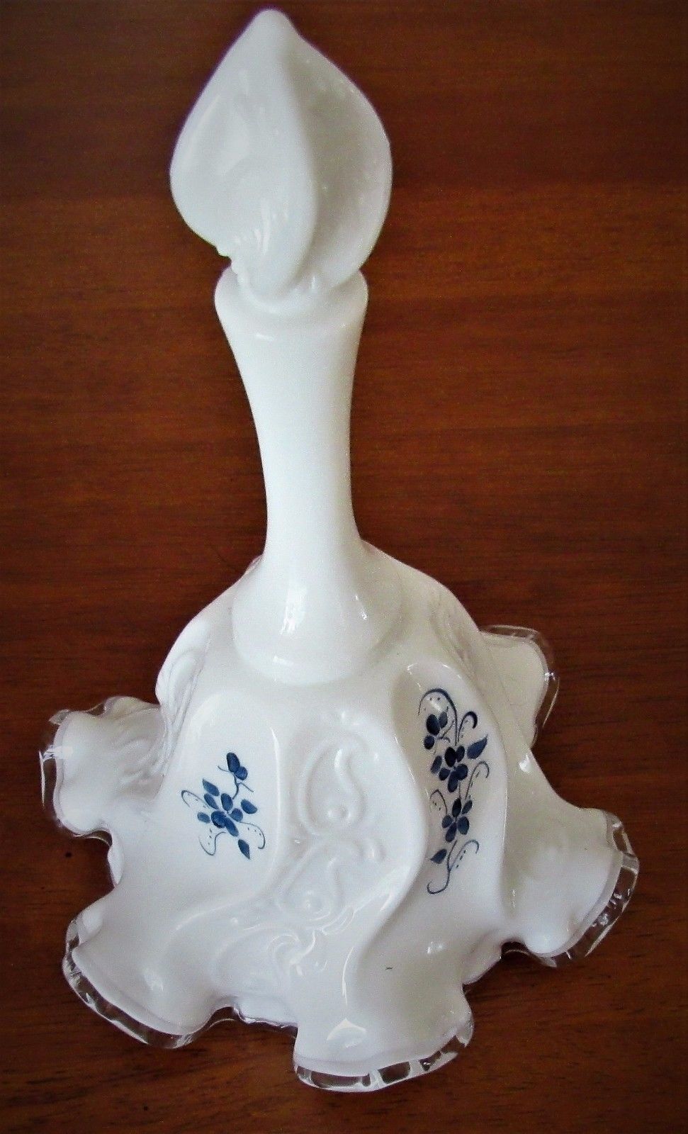 fenton-milk-glass-silver-crest-bell-blue-flowers-handpainted-signed