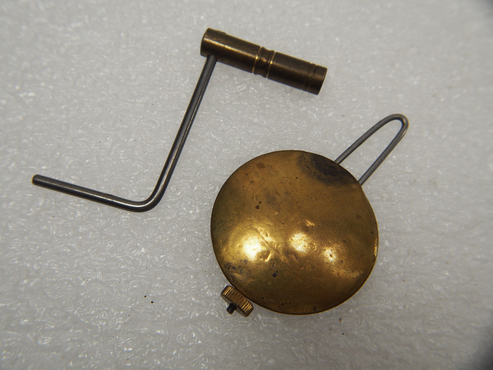 Antique OG weight driven mantel clock pendulum & key Antique Price Guide Details Page