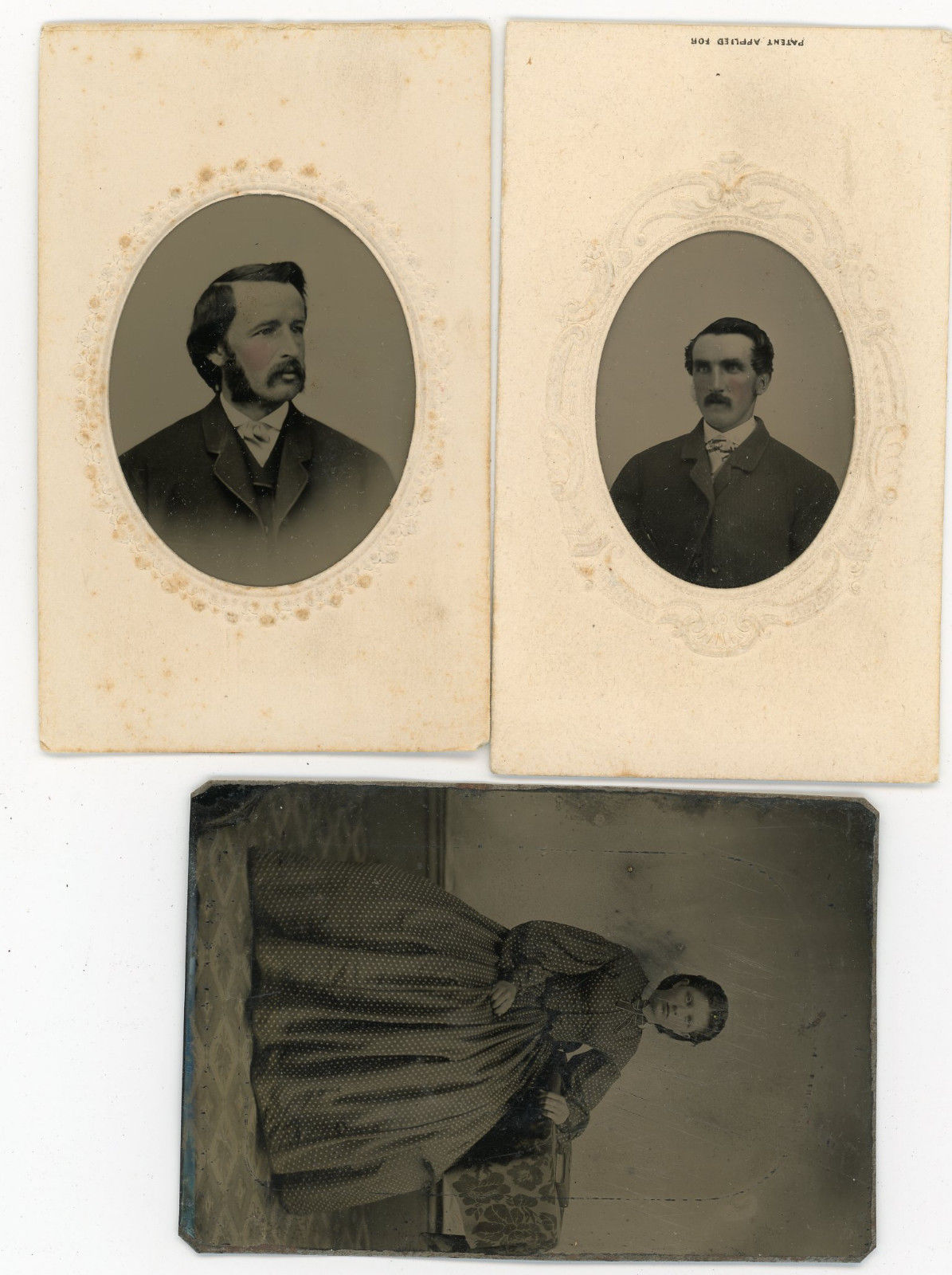 3 Civil War Era Tintypes With Tax Stamps Antique Price Guide Details Page