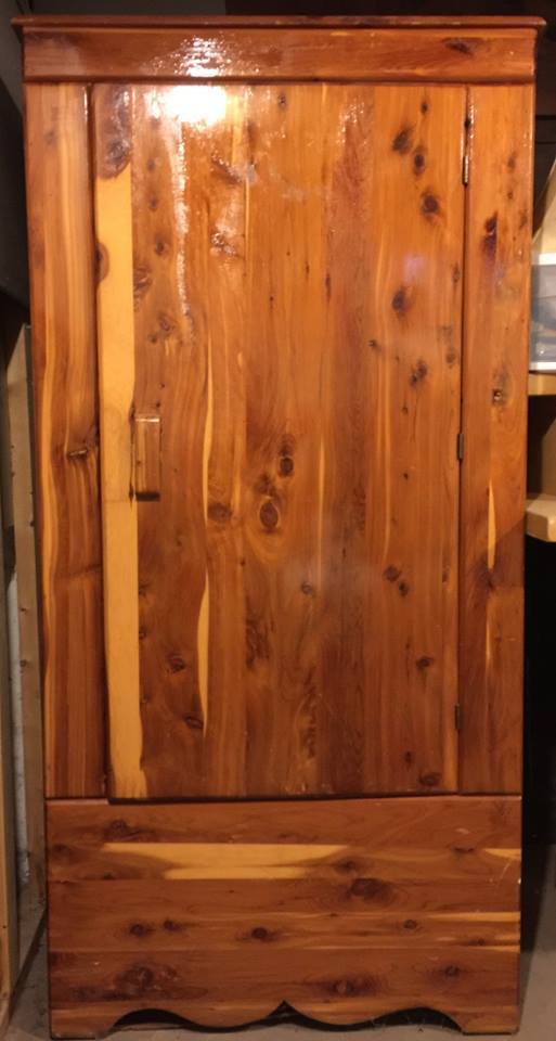 Vintage Solid Cedar Armoire Antique Price Guide Details Page