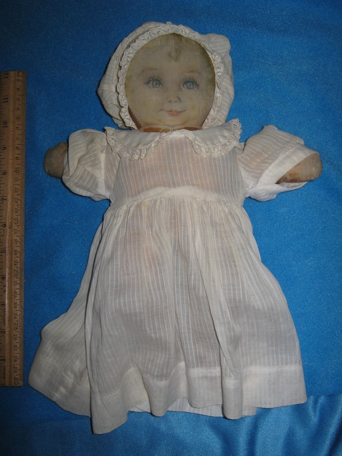 ANTIQUE CLOTH BABY DOLL MAUD TOUSEY FANGLE