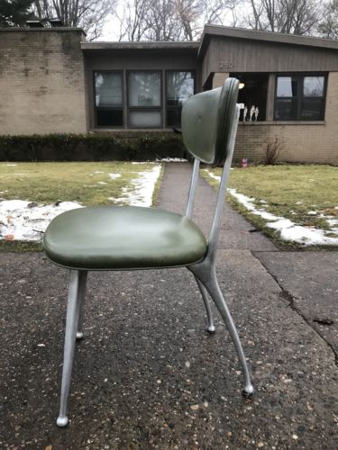 Vintage Mid Century Modern Shelby Williams Aluminum Gazelle Dining