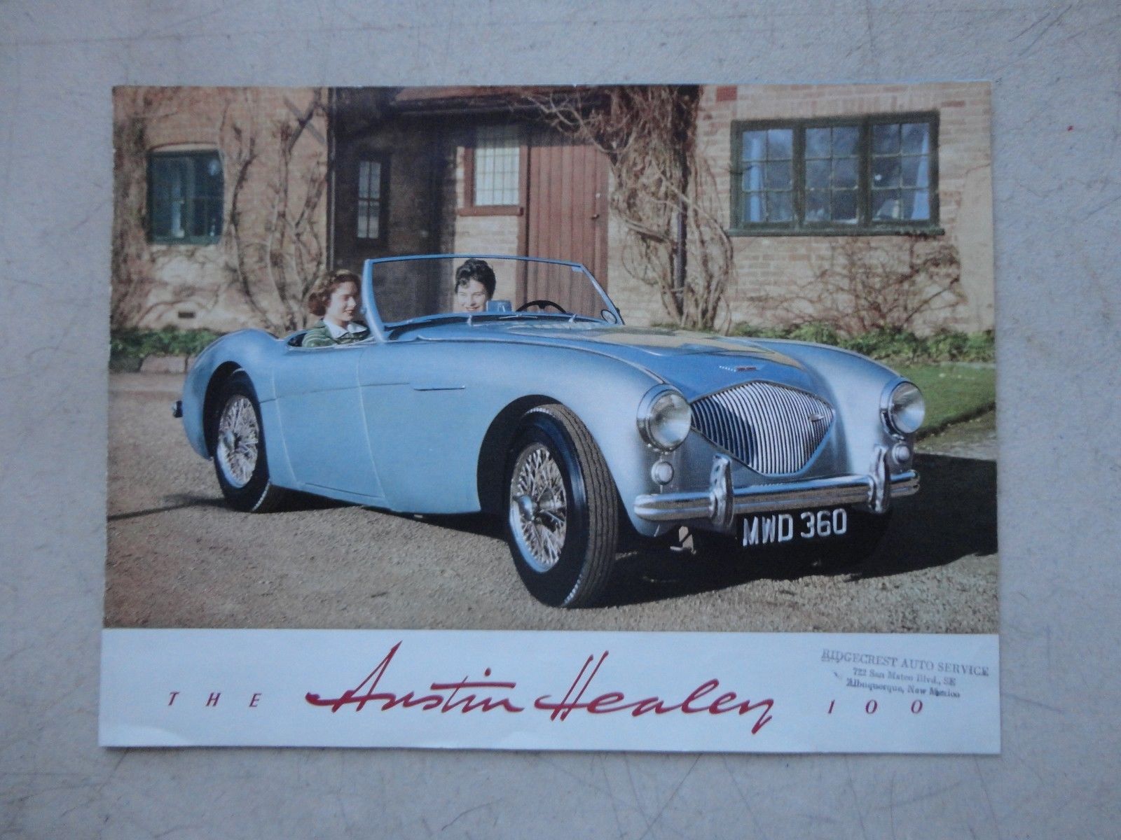 Sales brochure THE Austin Healey 100 PUBLICATION NO. 981 -- Antique ...