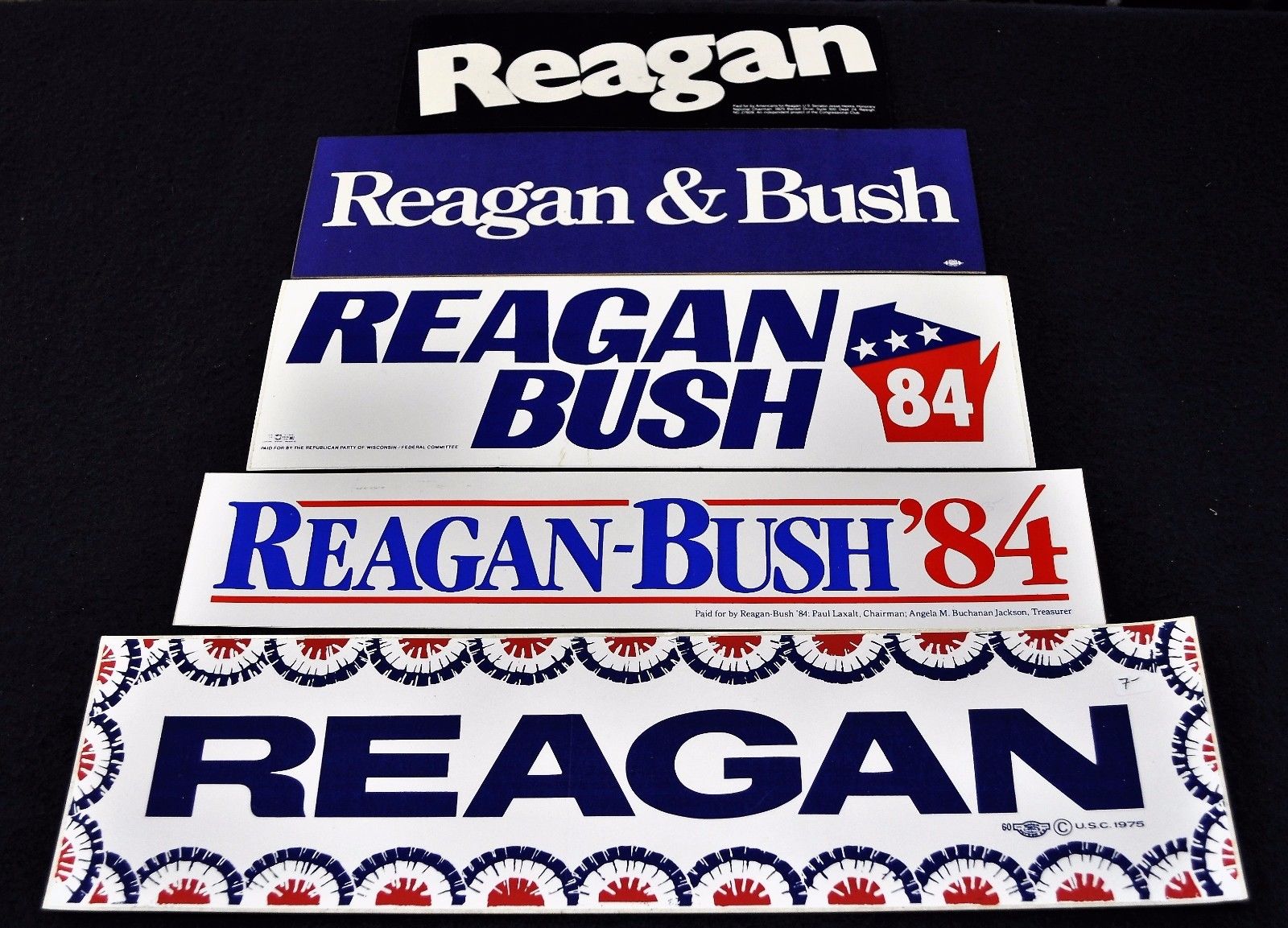 13 vintage 1980s president ronald reagan political campaign bumper political campaign bumper stickers
