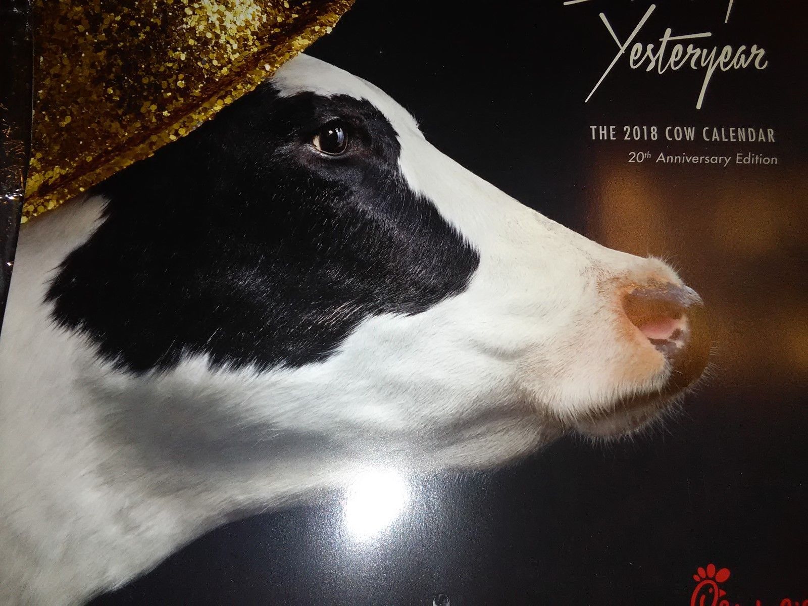 Chickfila Cow CALENDAR 2018 NO CARD! Calendar ONLY Chickfila 20th