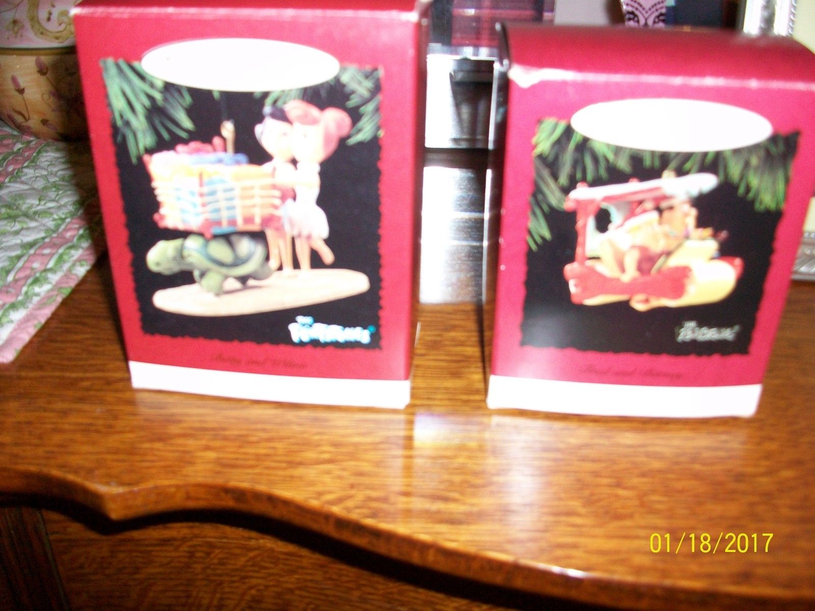 Hallmark Keepsake The Flintstones Set of Two Ornaments 1994 & 1995 in