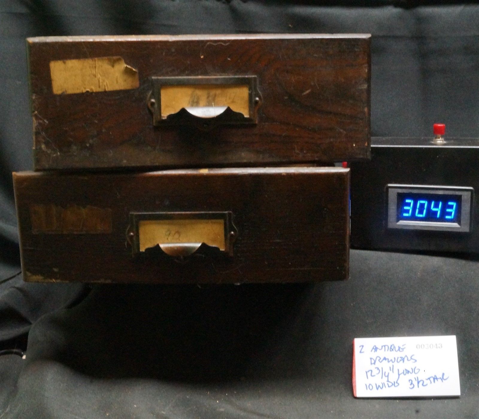 3043 Pair of antique hardware store drawers Antique Price