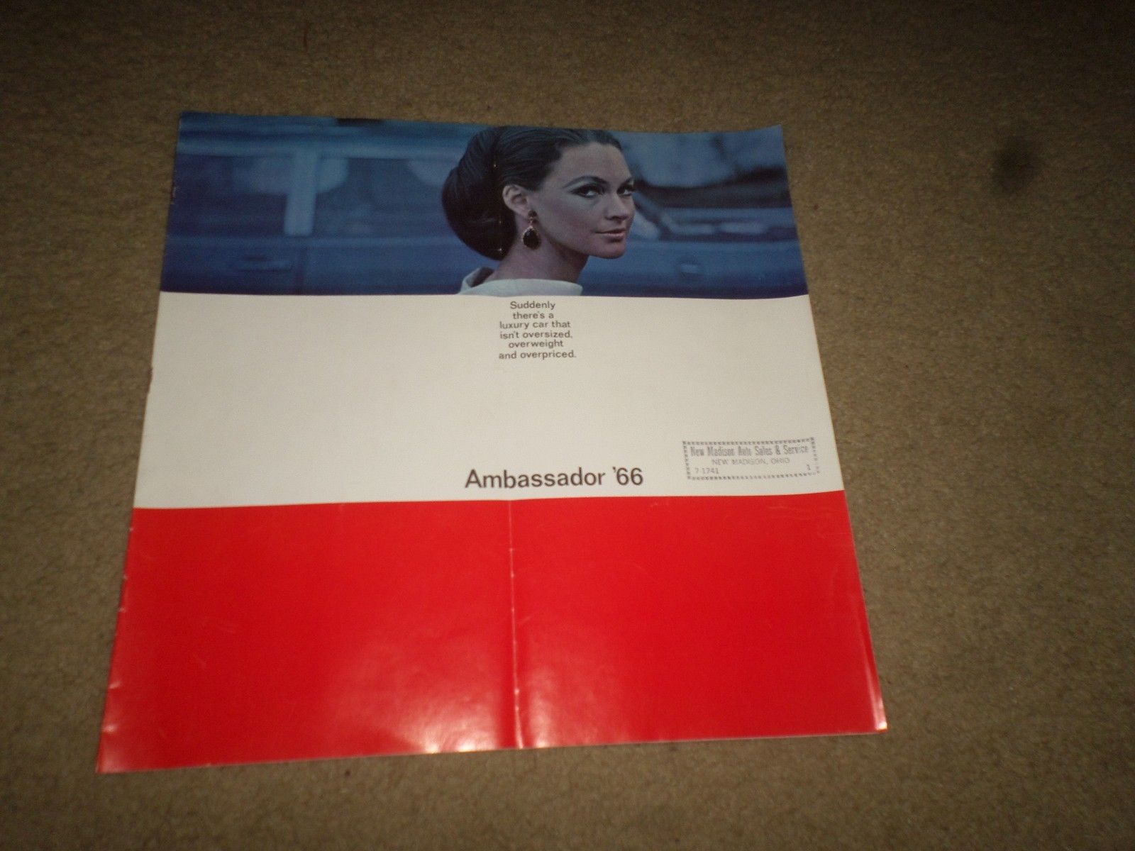 1966 American Motors "Ambassador" Car Dealer Sales Brochure Antique