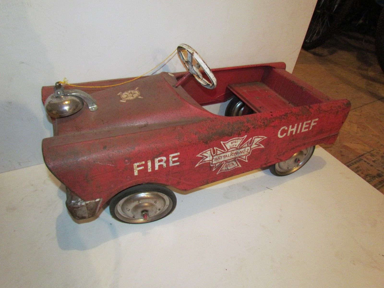 vintage fire chief pedal car