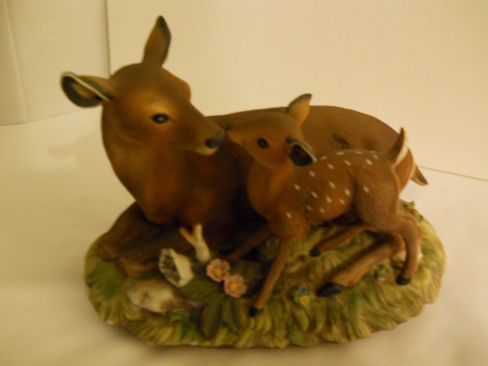 Vintage Home Interiors Deer And Fawn Figurine Antique