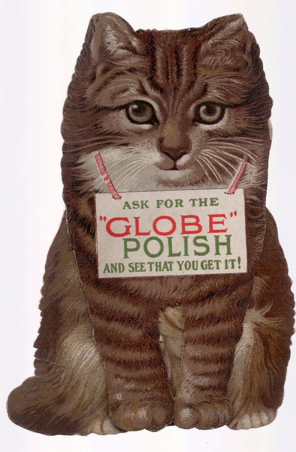 VINTAGE VICTORIAN TRADE CARD. THE GLOBE METAL POLISH FOR ALL METALS