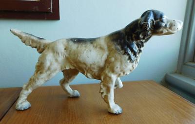 Antique Cast Iron Hubley English Pointer Gun Dog Door Stop