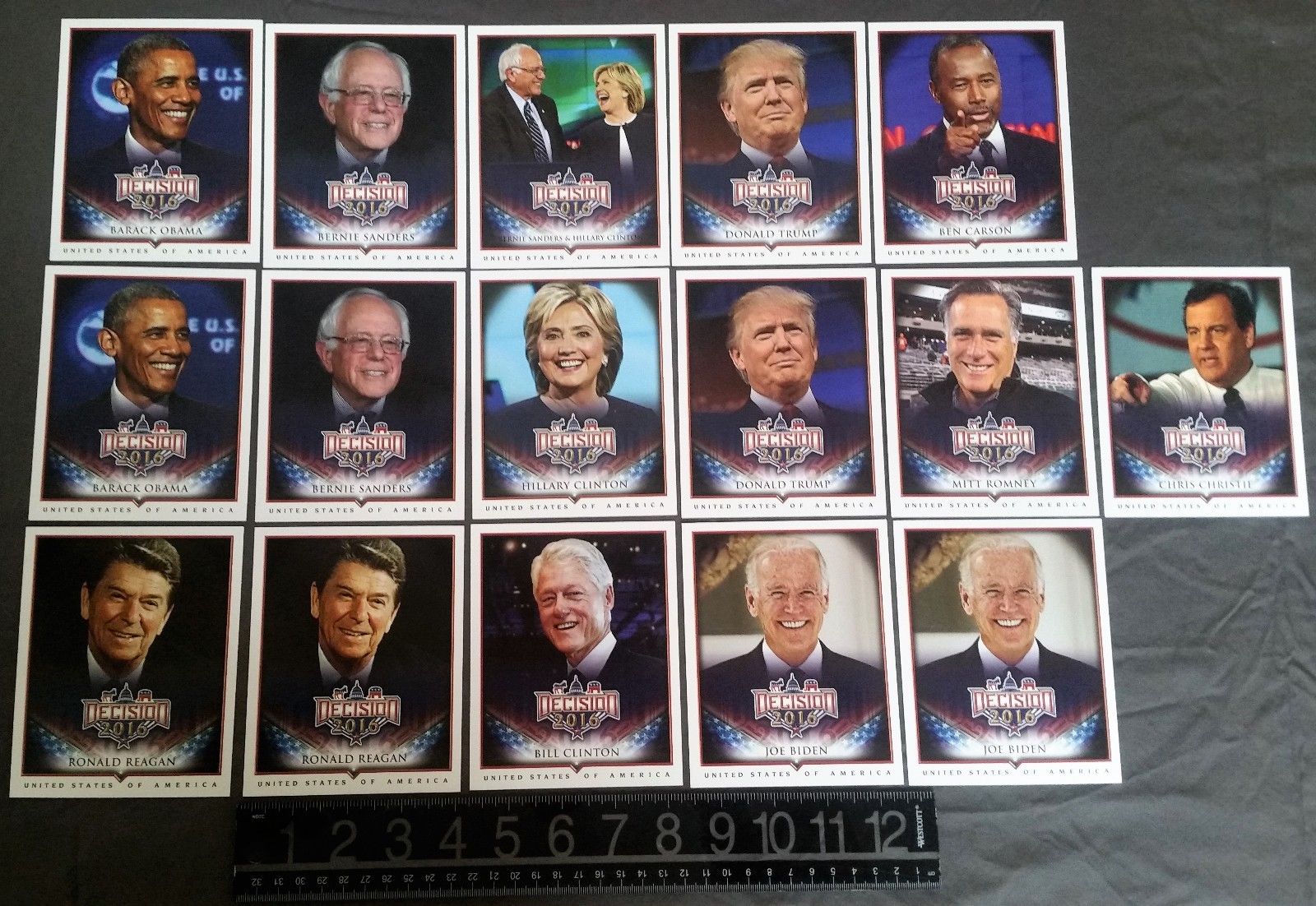 Decision 2016 Political Trading Cards Master Checklist Box Toppers LOT