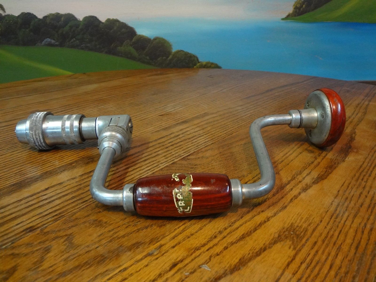 VINTAGE CRAFTSMAN BRACE RATCHETING HAND AUGER WOOD WORKING DRILL