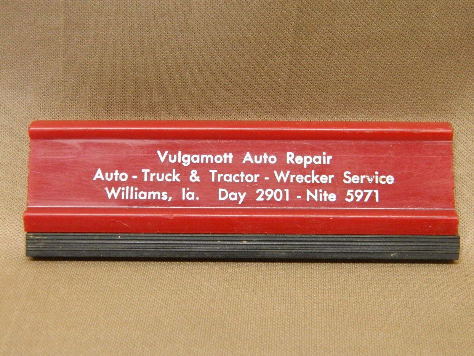 VULGAMOTT AUTO REPAIR Williams, Iowa Squeegee Local Advertising Auto