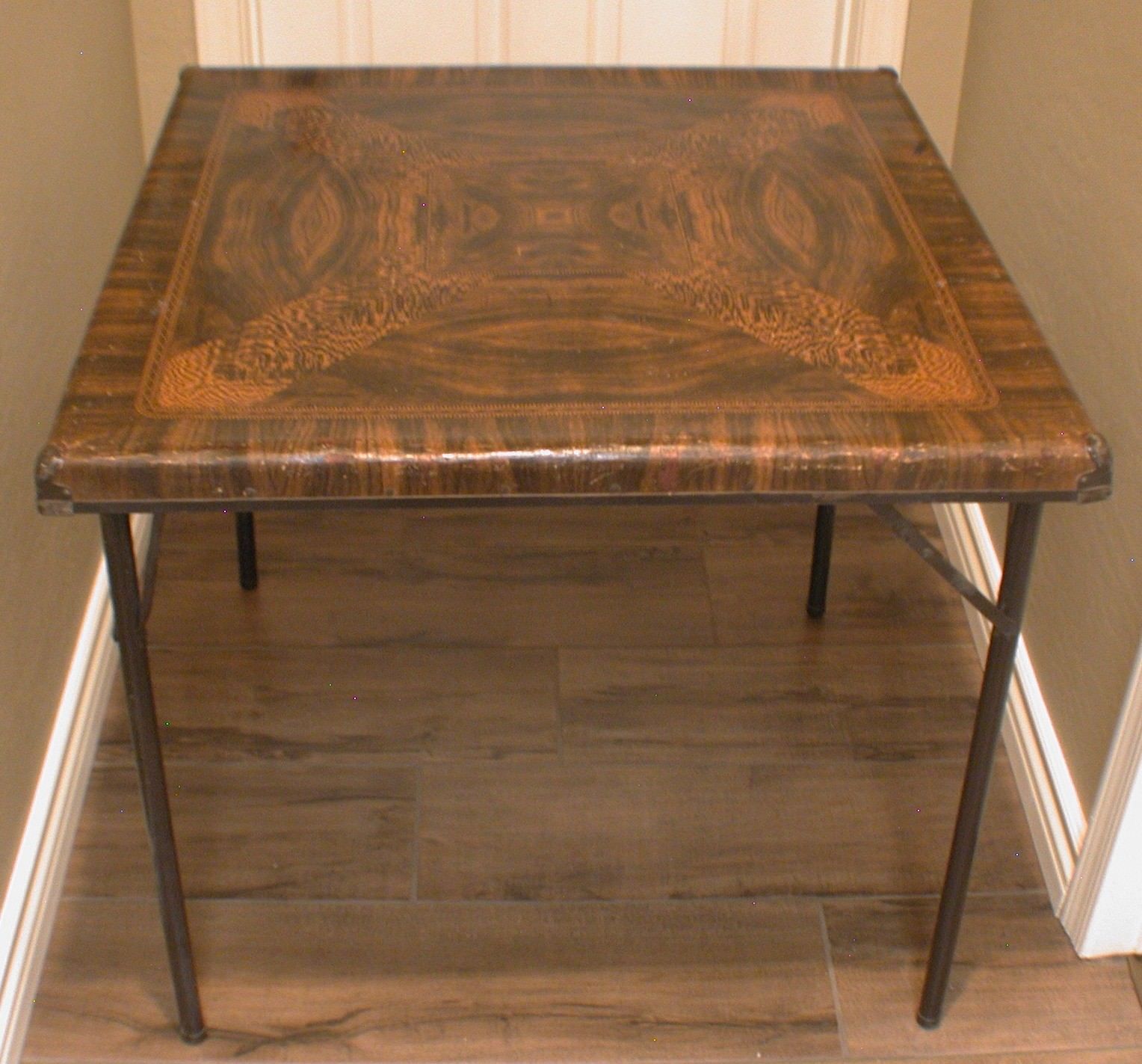 Vintage Samson Mid Century Retro Folding Card Table Metal