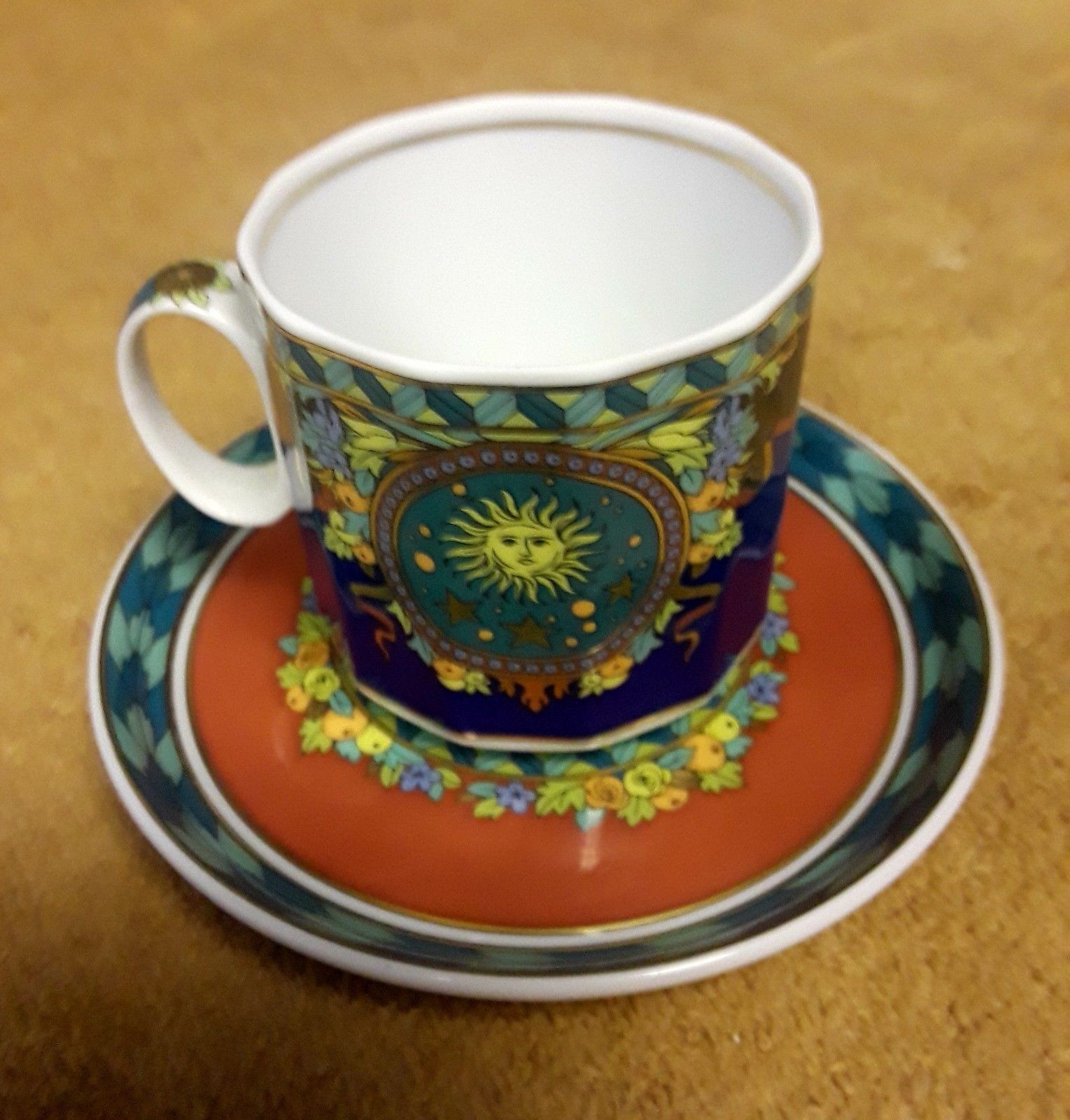 Rosenthal Versace Le Roi Soleil Espresso Cup And Saucer #1 -- Antique ...