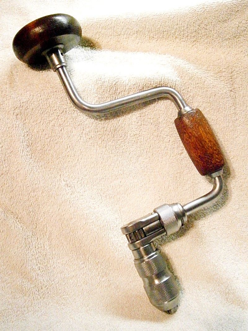 Beautiful Vintage FULTON No. 8 Ratcheting Auger Brace Hand Drill