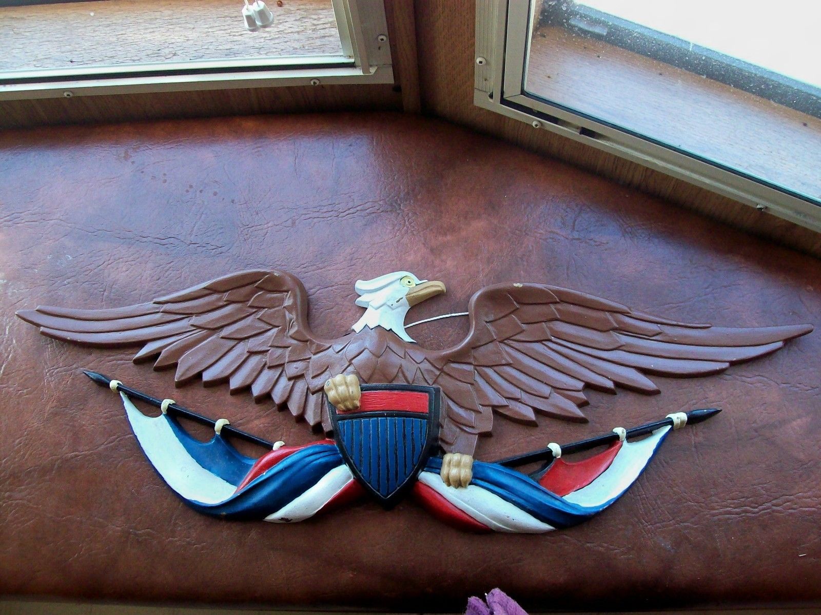 Vintage Sexton Cast Metal Eagle Shield Banner 27 Wall Art Plaque Americana Antique Price