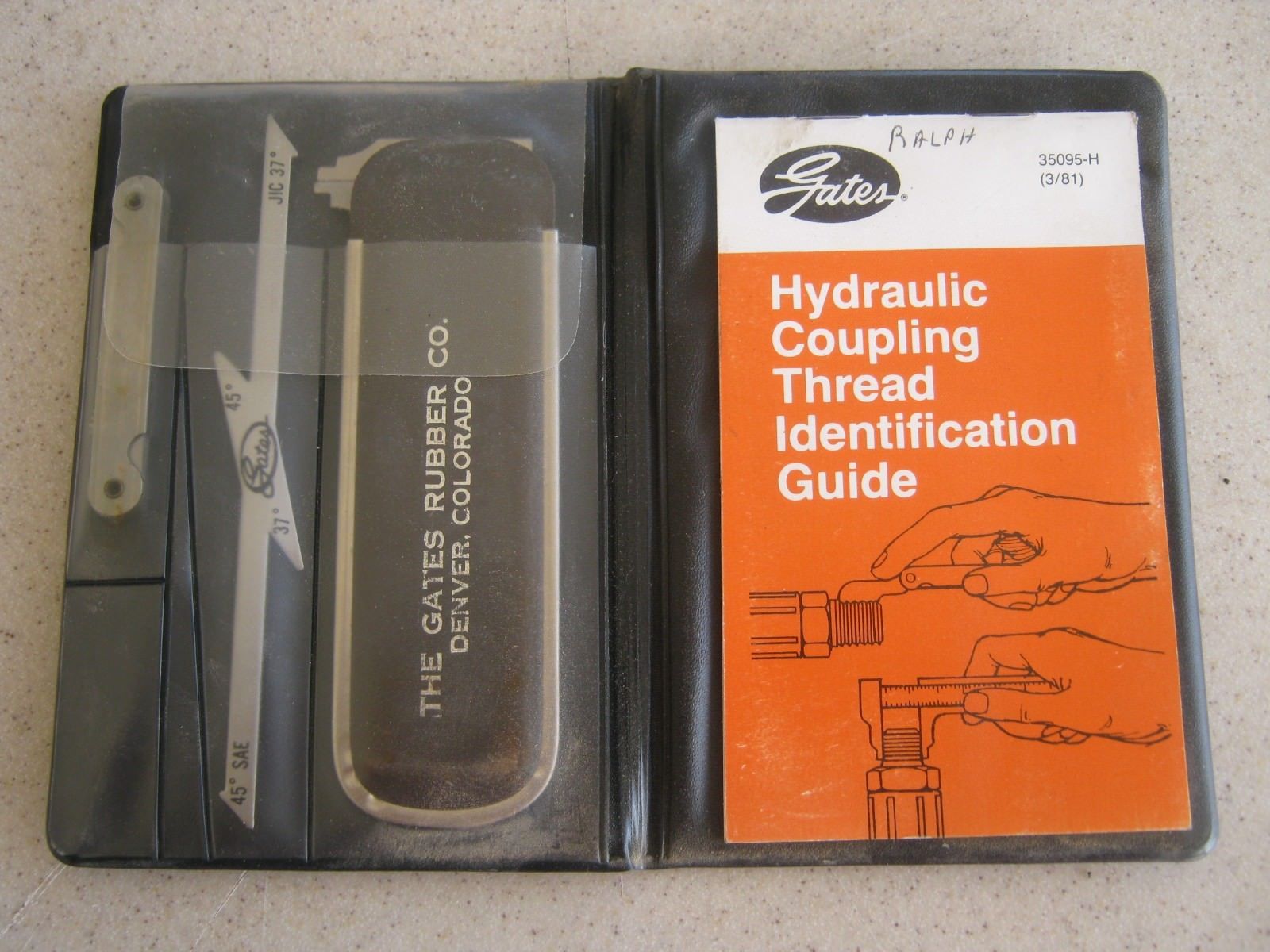 GATES HYDRAULIC HOSE & COUPLING IDENTIFICATION KIT Antique Price