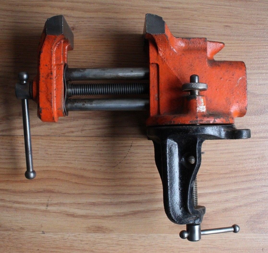 Vintage Clamp On Bench Vise Made In Usa Pat 1999600 1959938