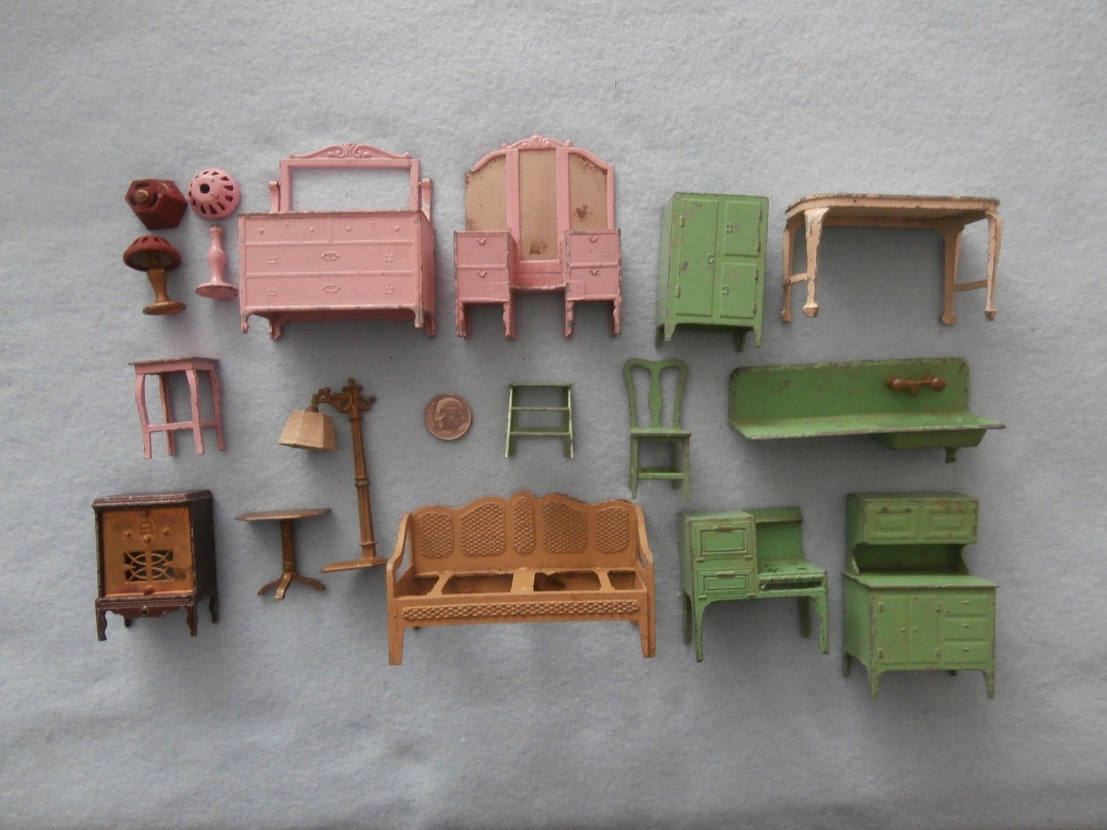 vintage wooden dollhouse furniture