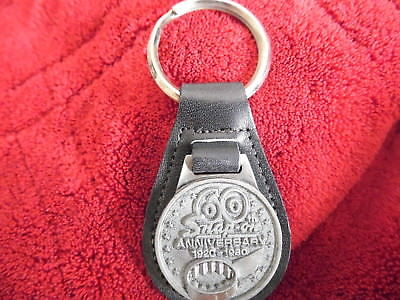 Snap On Tools 60th Anniversary Leather Key Fob Keychain Key Ring OLD LOGO MINT 