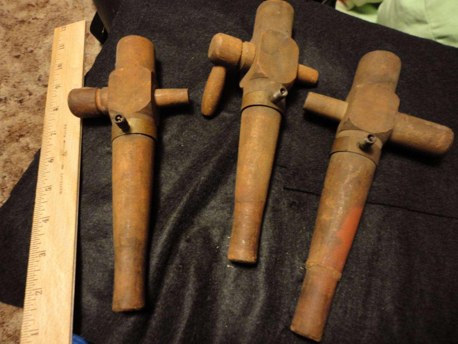 3 Vintage Wooden Barrel Bung Beer Tap Spouts With Air Valve 3 Vintage Wooden Barrel Bung Beer Tap Spouts With Air Valve