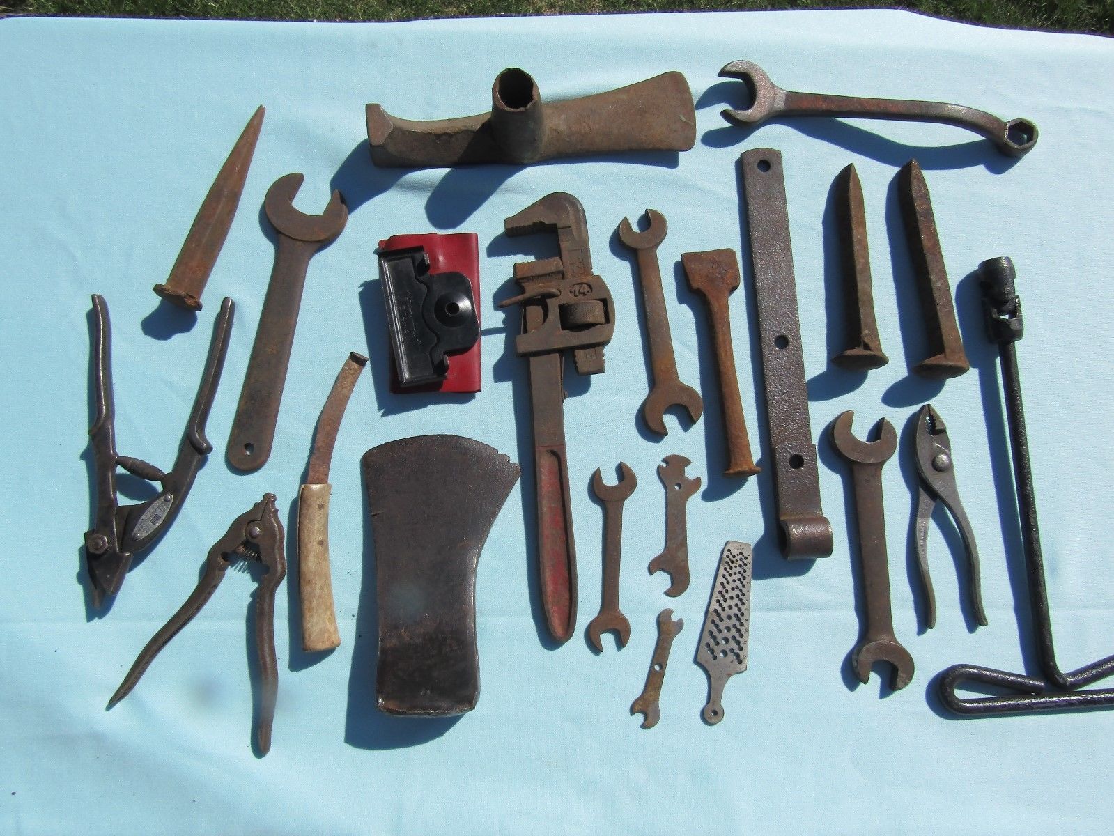 Antique Farm Tool & Mechanic Wrench Lot For Art Decor or Wall Hangings