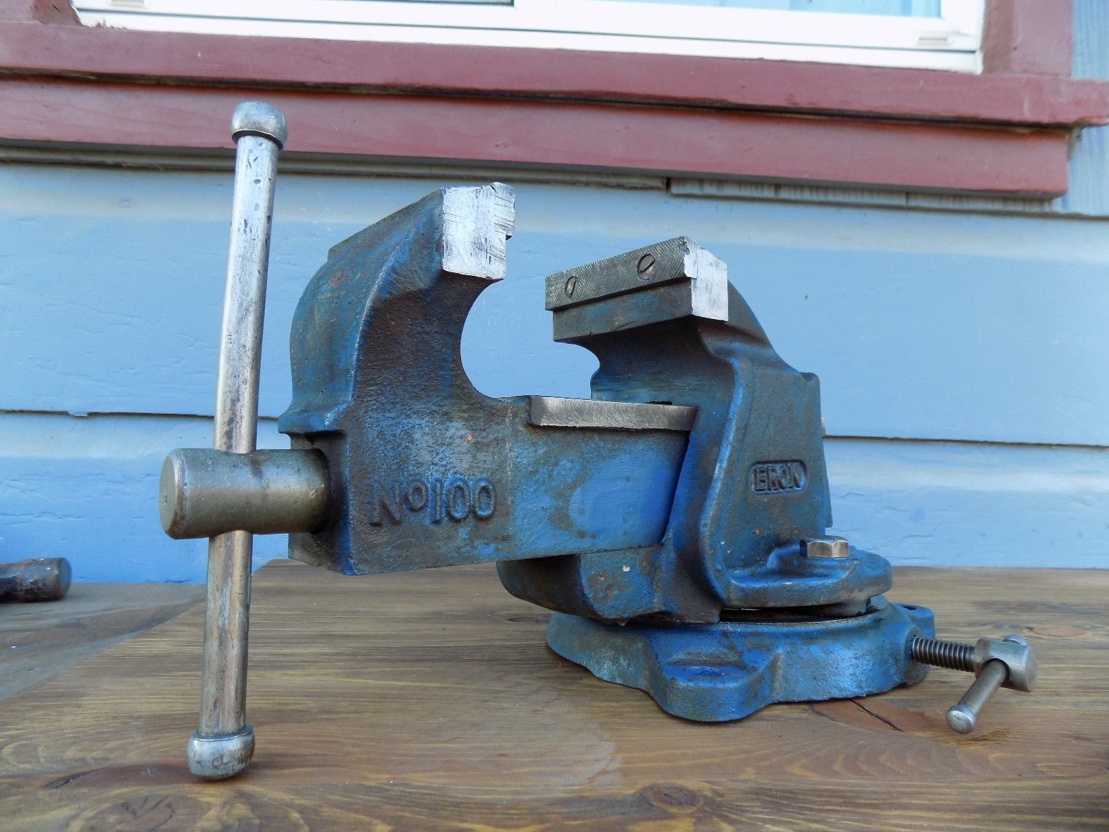 ERON 4'''' Jaw Bench Vise Swivel Mounted Base Heavy Duty Machinist Vice