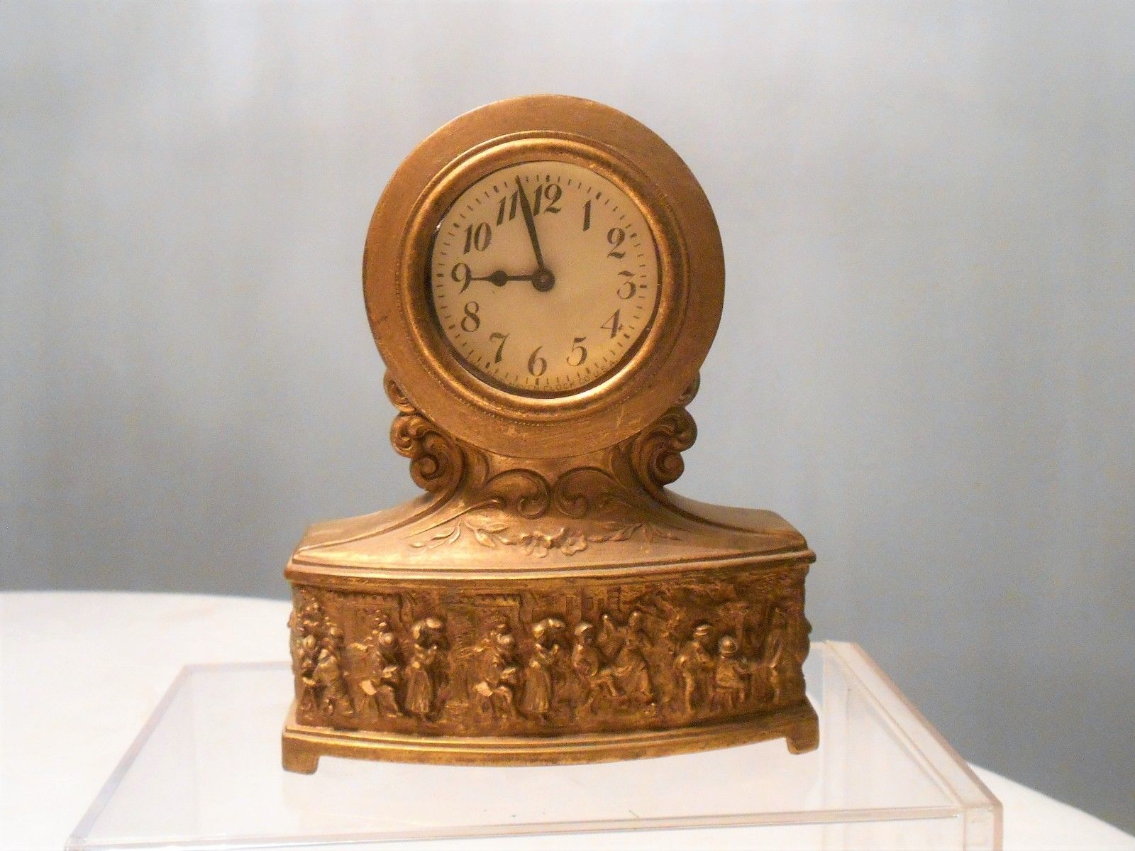 Antique New Haven Gilt Metal Novelty Desk Clock Antique Price Guide